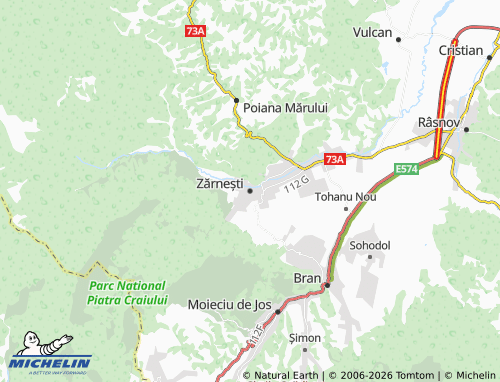 MICHELIN Zărnești map - ViaMichelin