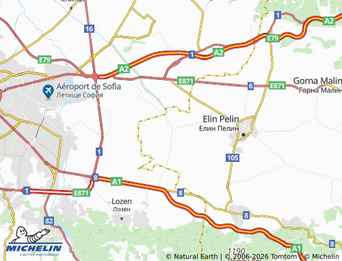 MICHELIN Ravno pole map - ViaMichelin