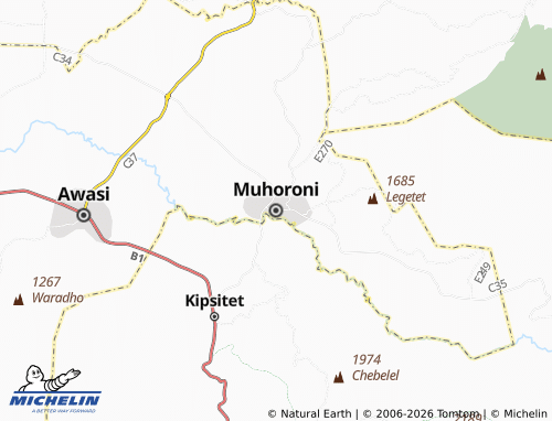 Mappa MICHELIN Muhoroni - ViaMichelin