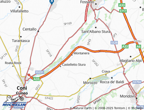 MICHELIN Montanera map - ViaMichelin