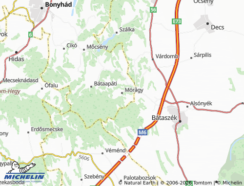 MICHELIN-Landkarte Mórágy - ViaMichelin
