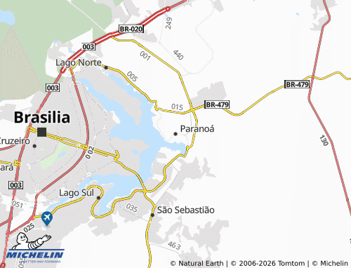 Mapa MICHELIN Paranoá - ViaMichelin