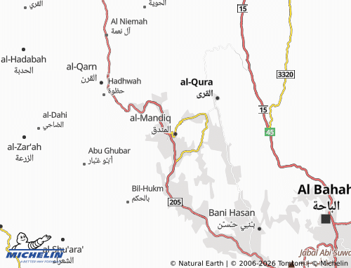 MICHELIN-Landkarte al-Mandiq - ViaMichelin