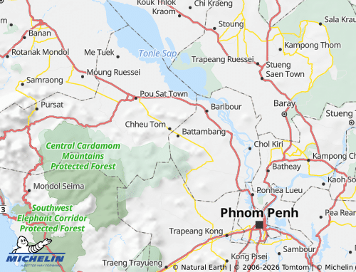 Carte MICHELIN Kampong Chhnang - ViaMichelin