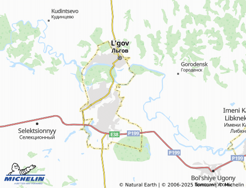 MICHELIN Nizhniye Dereven'ki map - ViaMichelin