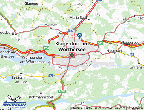 MICHELIN-Landkarte Klagenfurt am Wörthersee - ViaMichelin