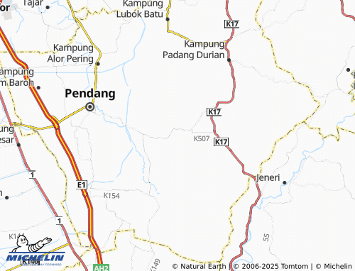 MICHELIN Kampung Padang Tok Sedau map - ViaMichelin