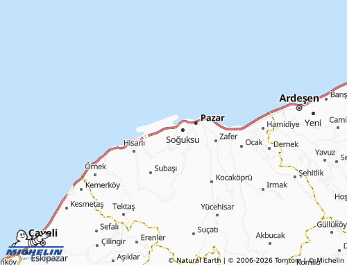 MICHELIN İkiztepe map - ViaMichelin