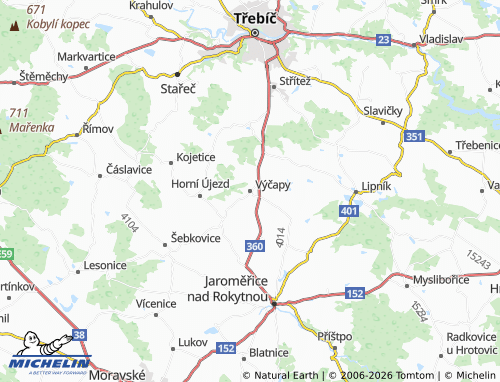 Kaart MICHELIN Výčapy - ViaMichelin