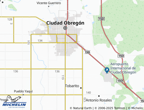 Mapa MICHELIN Zona Urbana, Ciudad Obregón - ViaMichelin