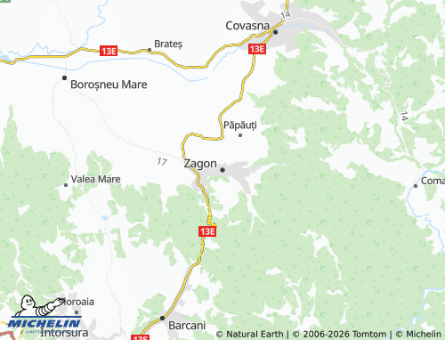 Mappa MICHELIN Zagon - ViaMichelin