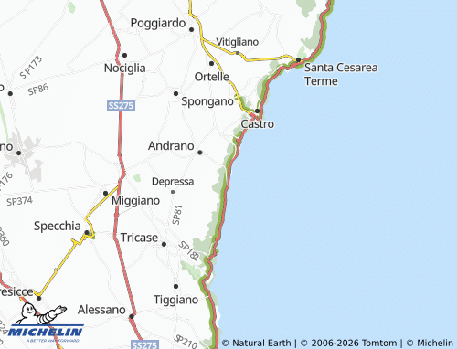 Mapa MICHELIN Marina di Andrano - ViaMichelin