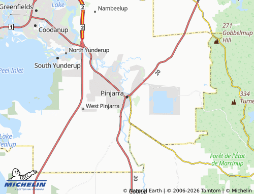 MICHELIN Pinjarra map - ViaMichelin