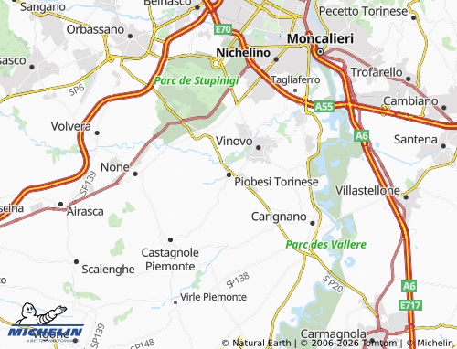 Mapa MICHELIN Piobesi Torinese - ViaMichelin