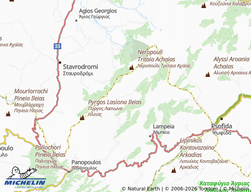 Carte MICHELIN Kalyvia - ViaMichelin