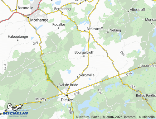 Carte MICHELIN Guébling - ViaMichelin