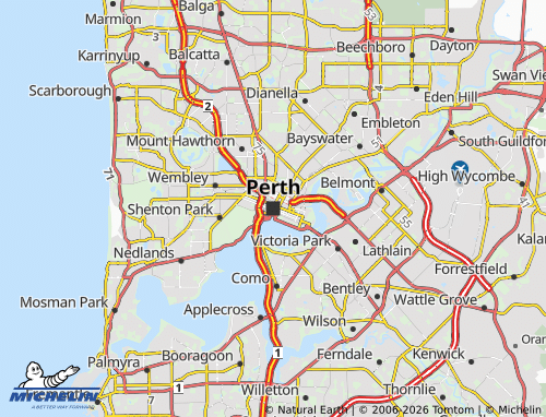 MICHELIN Perth map - ViaMichelin