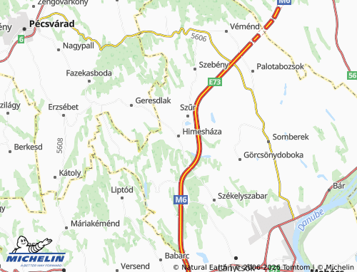 MICHELIN Himesháza map - ViaMichelin