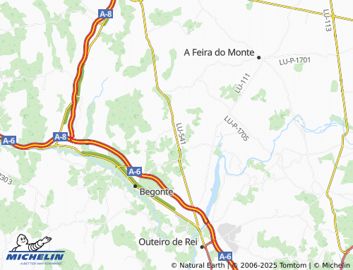 MICHELIN Trobo (Santa María) map - ViaMichelin