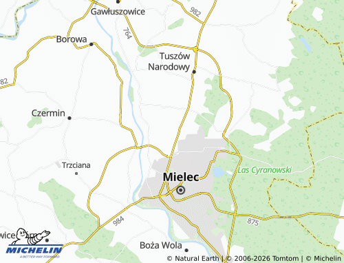 MICHELIN Chorzelów map - ViaMichelin