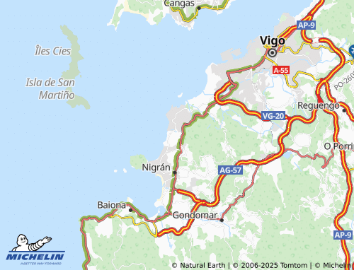 MICHELIN Saiáns (San Xurxo) map - ViaMichelin