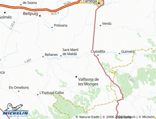 MICHELIN-Landkarte Rocafort de Vallbona - ViaMichelin