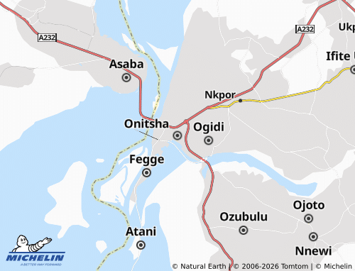 MICHELIN-Landkarte Onitsha - ViaMichelin