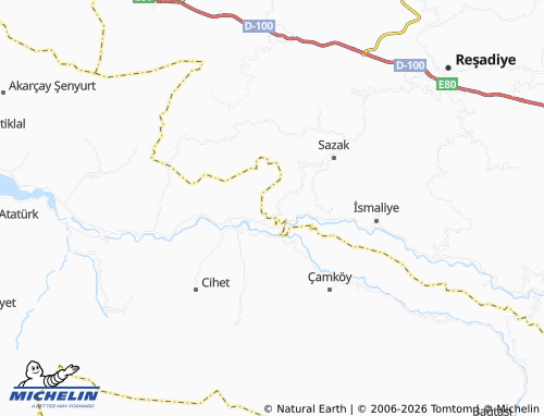 MICHELIN Çat map - ViaMichelin