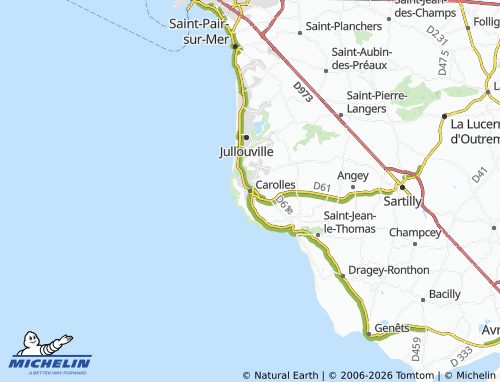 MICHELIN Carolles map - ViaMichelin