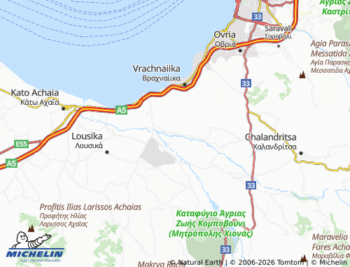 MICHELIN Moiraiika map - ViaMichelin