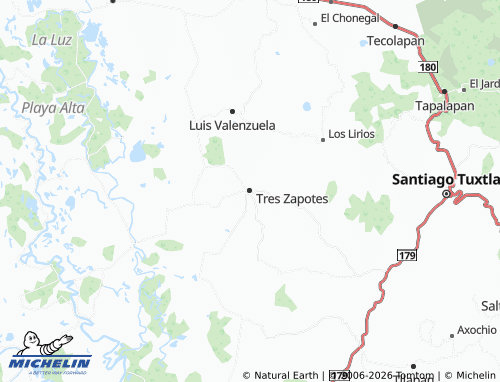 Mapa MICHELIN Tres Zapotes - ViaMichelin