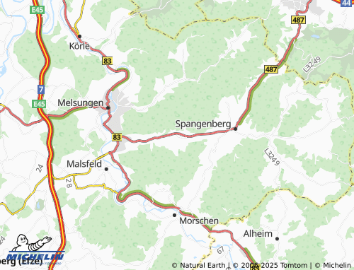 Carte MICHELIN Mörshausen - ViaMichelin