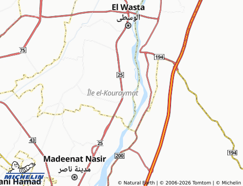 Mappa MICHELIN Nazlat al-Junaydi - ViaMichelin