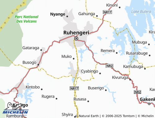 MICHELIN Nyakinama map - ViaMichelin