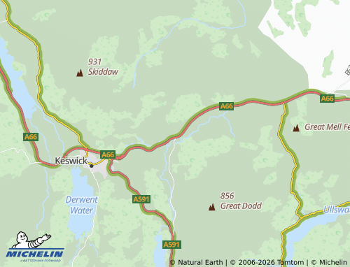 Carte MICHELIN Threlkeld - ViaMichelin