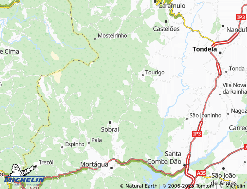 MICHELIN Póvoa de Sebo map - ViaMichelin
