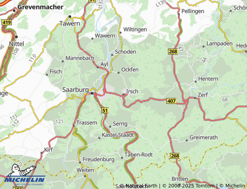 MICHELIN Irsch map - ViaMichelin