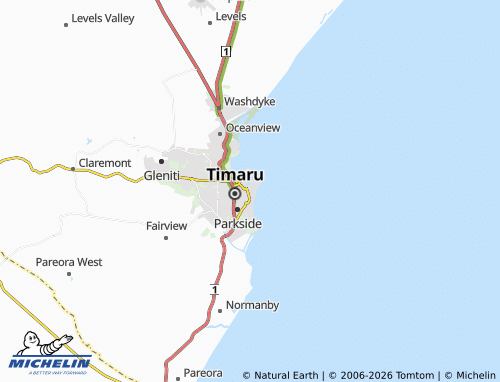 Mapa MICHELIN Timaru Port - ViaMichelin