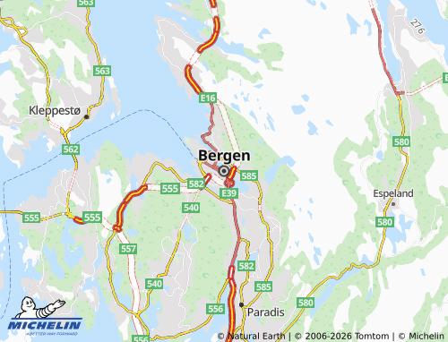 Mappa MICHELIN Bergen - ViaMichelin