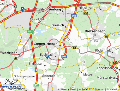 MICHELIN Langen (Hessen) map - ViaMichelin