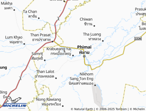 MICHELIN Krabueang Yai map - ViaMichelin