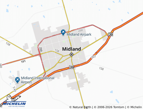 Carte MICHELIN Midland - ViaMichelin