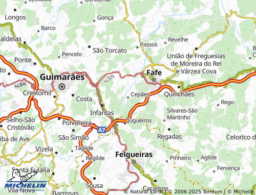 Kaart MICHELIN Cepães - ViaMichelin
