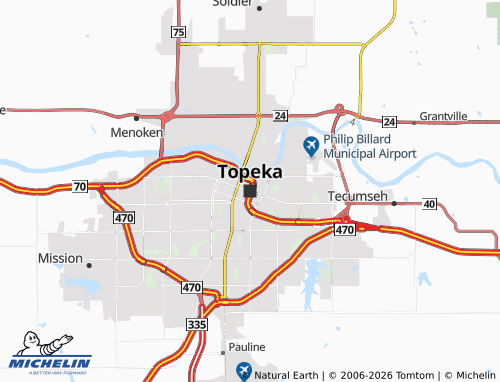Kaart MICHELIN Topeka - ViaMichelin