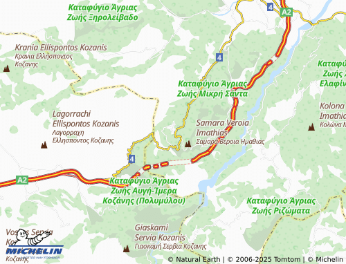 Carte MICHELIN Kastania - ViaMichelin
