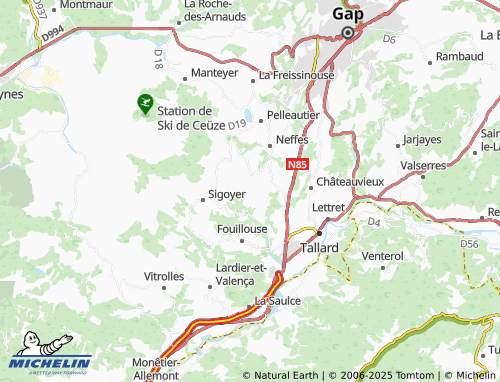 MICHELIN Les Bénéchons map - ViaMichelin