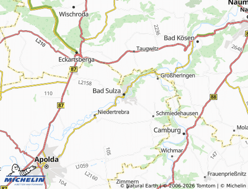 Mapa MICHELIN Bad Sulza - ViaMichelin