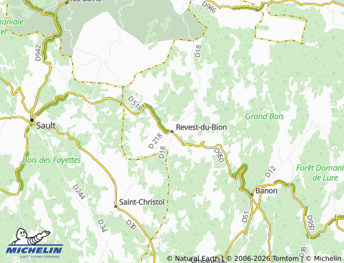 MICHELIN Revest-du-Bion map - ViaMichelin