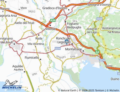 MICHELIN Begliano map - ViaMichelin