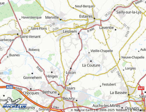 MICHELIN-Landkarte La Verte Rue - ViaMichelin